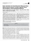 Research paper thumbnail of Brain Activation for Knee Movement Measured Days Before Second Anterior Cruciate Ligament Injury: Neuroimaging in Musculoskeletal Medicine