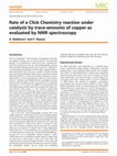 Research paper thumbnail of Rate of a Click Chemistry reaction under catalysis by trace-amounts of copper as evaluated by NMR spectroscopy