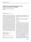 Research paper thumbnail of Multiple-criteria decision-aiding framework to analyze and assess the governance of sustainability