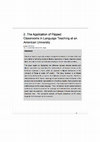 Research paper thumbnail of The Application of Flipped Classrooms in Language Teaching at an American University.pdf