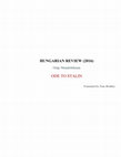 Research paper thumbnail of ODE TO STALIN (Hungarian Review 2016)