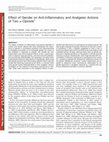 Research paper thumbnail of Effect of Gender on Anti-Inflammatory and Analgesic Actions of Two κ-Opioids