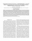 Research paper thumbnail of EFFECT OF LIFE STAGES AND COLONY ON LIVE WEIGHT OF NEWLY EMERGED QUEEN APIS MELLIFERA LIGUSTICA