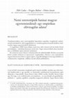 Research paper thumbnail of Nemi sztereotípiák hatásai magyar egyetemistáknál: egy empirikus elővizsgálat adatai