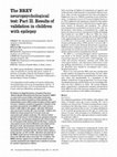 Research paper thumbnail of The BREV neuropsychological test: Part II. Results of validation in children with epilepsy