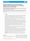 Research paper thumbnail of Climate variability and community stability in Mediterranean shrublands: the role of functional diversity and soil environment