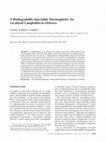 Research paper thumbnail of A biodegradable injectable thermoplastic for localized camptothecin delivery