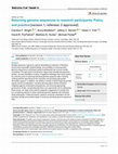 Research paper thumbnail of Open Peer Review Returning genome sequences to research participants: Policy and practice [version 1; referees: 2 approved