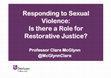 Research paper thumbnail of Challenging Sexual Violence: Is there a Role for Restorative Justice?