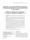 Research paper thumbnail of Morbidity in former sawmill workers exposed to pentachlorophenol (PCP): A cross-sectional study in New Zealand