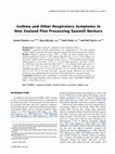 Research paper thumbnail of Asthma and other respiratory symptoms in New Zealand pine processing sawmill workers