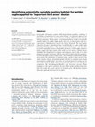 Research paper thumbnail of Identifying potentially suitable nesting habitat for golden eagles applied to ‘important bird areas’ design