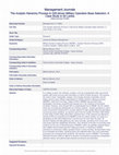 Research paper thumbnail of Management Journals The Analytic Hierarchy Process in GIS-driven Military Operation Base Selection: A Case Study in Sri Lanka Powered by Editorial Manager® and ProduXion Manager® from Aries Systems Corporation