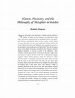 Research paper thumbnail of "Nature, Necessity, and the Philosophy of Metaphor in Walden." Nineteenth-Century Prose 44.2 (Fall 2017): 49-70.