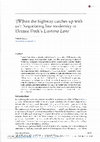 Research paper thumbnail of ‘[W]hen the highway catches up with us’: Negotiating late modernity in Eleanor Dark’s Lantana Lane