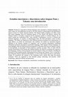 Research paper thumbnail of Estudios sincrónicos y diacrónicos sobre lenguas Pano y Takana: una introducción