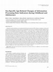 Research paper thumbnail of Sex-specific age-related changes of information processing rate indicators during childhood and adolescence