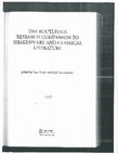 Research paper thumbnail of Pollard, Genre: Comedy and Tragedy, in The Routledge Research Companion to Shakespeare and Classical Literature (2017)