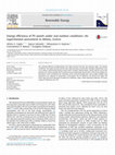 Research paper thumbnail of ENERGY EFFICIENCY OF PV PANELS UNDER REAL OUTDOOR CONDITIONS - AN EXPERIMENTAL ASSESSMENT IN ATHENS, GREECE