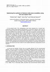 Research paper thumbnail of Optimizing the synthesis of titanium oxide nano-crystallites using low cost organic fuels