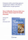 Research paper thumbnail of Child's Nervous System Evaluation of the central sleep apnea in asymptomatic children with Chiari 1 malformation: an open question