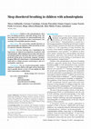 Research paper thumbnail of World Journal of Pediatrics Sleep disordered breathing in children with achondroplasia