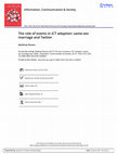 Research paper thumbnail of The Role of Events in ICT Adoption: Same-Sex Marriage and Twitter