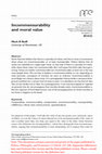 Research paper thumbnail of Incommensurability and Moral Value