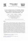 Research paper thumbnail of A cross-sectional survey of Australian chicken farms to identify risk factors associated with seropositivity to Newcastle-disease virus