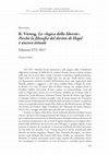 Research paper thumbnail of Klaus Vieweg, "La 'logica' della libertà. Perché la filosofia del diritto di Hegel è ancora attuale", ETS, Pisa 2017