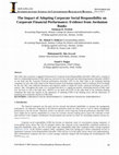 Research paper thumbnail of INTERDISCIPLINARY JOURNAL OF CONTEMPORARY RESEARCH IN BUSINESS The Impact of Adopting Corporate Social Responsibility on Corporate Financial Performance: Evidence from Jordanian Banks