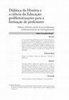 Research paper thumbnail of Didática da História e a ciência da Educação: problematizações para a formação de professores Didactics of History and the Science of Education: problematizations for the teaching formation Palavras-chave