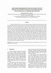 Research paper thumbnail of Software Requirement Specification Sistem Perencanaan Biaya Perjalanan Ibadah Haji Sesuai Dengan Standard Ieee 830-1998