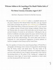 Research paper thumbnail of Ilia Rodov, Welcome Address at the Launching of the Bezalel Narkiss Index of Jewish Art, The Hebrew University of Jerusalem, August 9, 2017