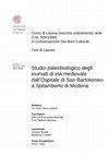 Research paper thumbnail of © Studio paleobiologico sulle inumazioni medievali dall'ospitale di san Bartolomeo di Spilamberto a Modena. Università Ca' Foscari, Venezia. (2017)