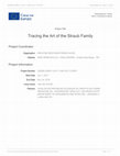 Research paper thumbnail of Tracing the Art of the Straub Family Project