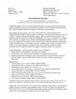 Research paper thumbnail of Environmental Literature - Syllabus (Sp2016)