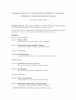 Research paper thumbnail of Workshop Abstracts: The Reception of Hilbert's Axiomatic Method in Central and Eastern Europe