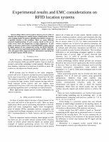 Research paper thumbnail of Experimental results and EMC considerations on RFID location systems