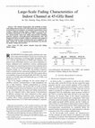 Research paper thumbnail of Large-Scale Fading Characteristics of Indoor Channel at 45-GHz Band