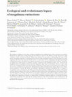 Research paper thumbnail of Ecological and evolutionary legacy of megafauna extinctions