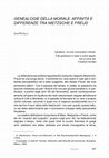 Research paper thumbnail of Genealogie della morale. Affinità e differenze tra Nietzsche e Freud