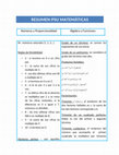 Research paper thumbnail of RESUMEN PSU MATEMÁTICAS