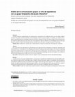 Research paper thumbnail of Group communication analysis: one year experience of an interactive support therapeutic group