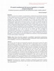 Research paper thumbnail of El control constitucional del proceso legislativo y el modelo semiprocedimental. El intento de promover parlamentos más deliberativos desde el ámbito judicial