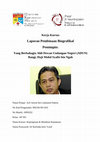 Research paper thumbnail of Laporan Pembinaan Biografikal Pemimpin - YB Syafie Ngah, ADUN Bangi 2013-2018