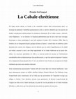 Research paper thumbnail of La Cabale chrétienne