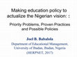 Research paper thumbnail of Babalola Herpnet 2017 Making education policy to actualize the Nigerian Final FINAL