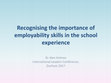 Research paper thumbnail of Recognising the importance of employability skills in the school experience