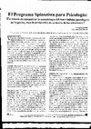 Research paper thumbnail of El Programa Spinozista para psicología: Un intento de reconstruir la metodología del materialismo psicológico de Vigotsky, bajo la perspectiva de su teoría de las emociones